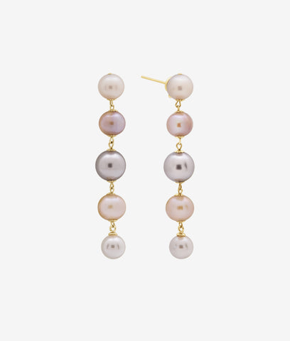 Multi Pearl Drop Earring