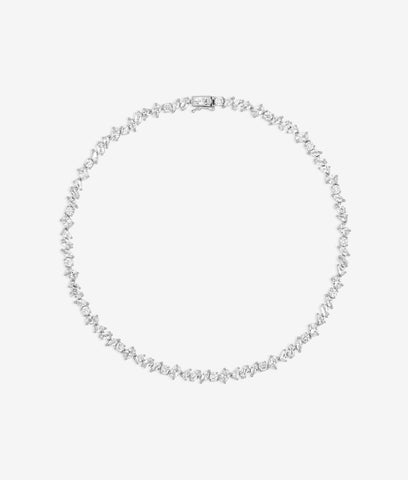 Pear Diamond Tennis Necklace