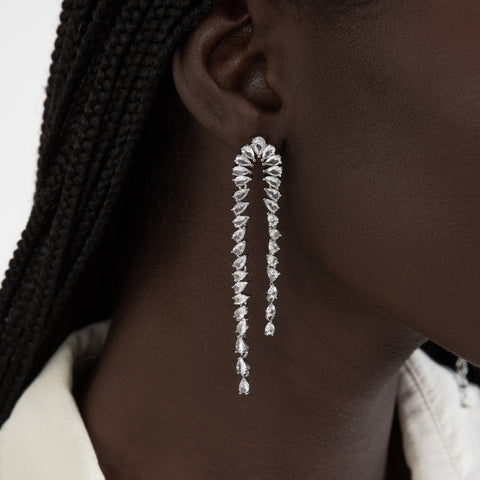 Pear Diamond Drop Earring